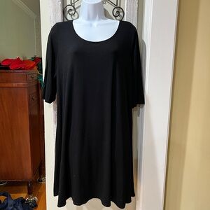Eileen Fisher Black Scoop Neck 3/4 Sleeve Tunic XL